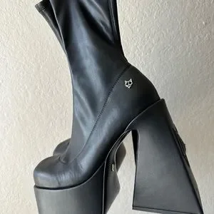 Naked Wolfe | Shoes | Naked Wolf Jade Black Stretch Ankle Boots